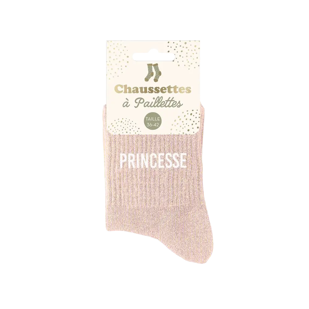 Glitzersocken Prinzessin - Einheitsgröße 36-42