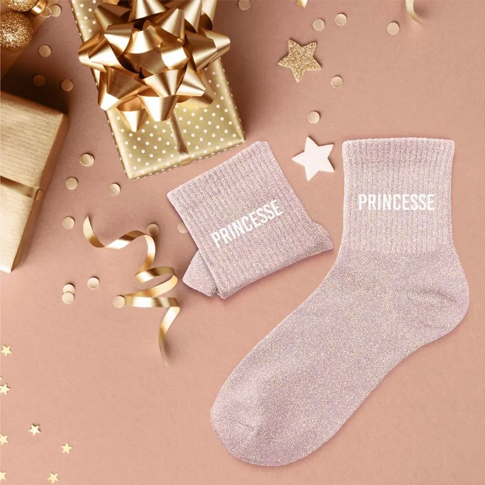 Glitzersocken Prinzessin - Einheitsgröße 36-42