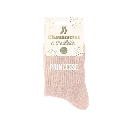 Glitzersocken Prinzessin - Einheitsgröße 36-42