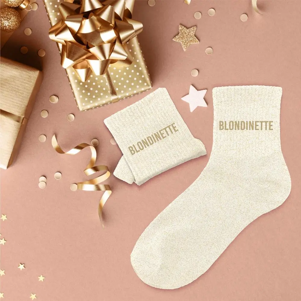Blondinette Glitzersocken - Einheitsgröße 36-42