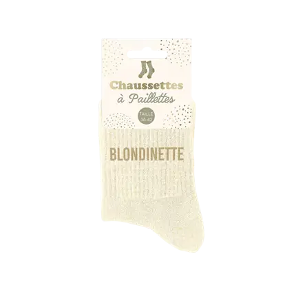 Blondinette Glitzersocken - Einheitsgröße 36-42