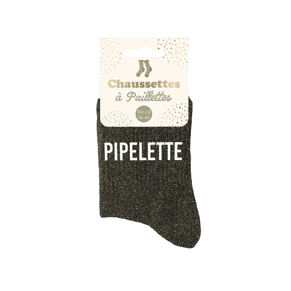 Pailletten-Socken Pfeiferin - Einheitsgröße 36-42