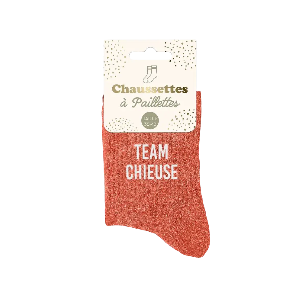 Glitzersocken team chieuse - Einheitsgröße 36-42