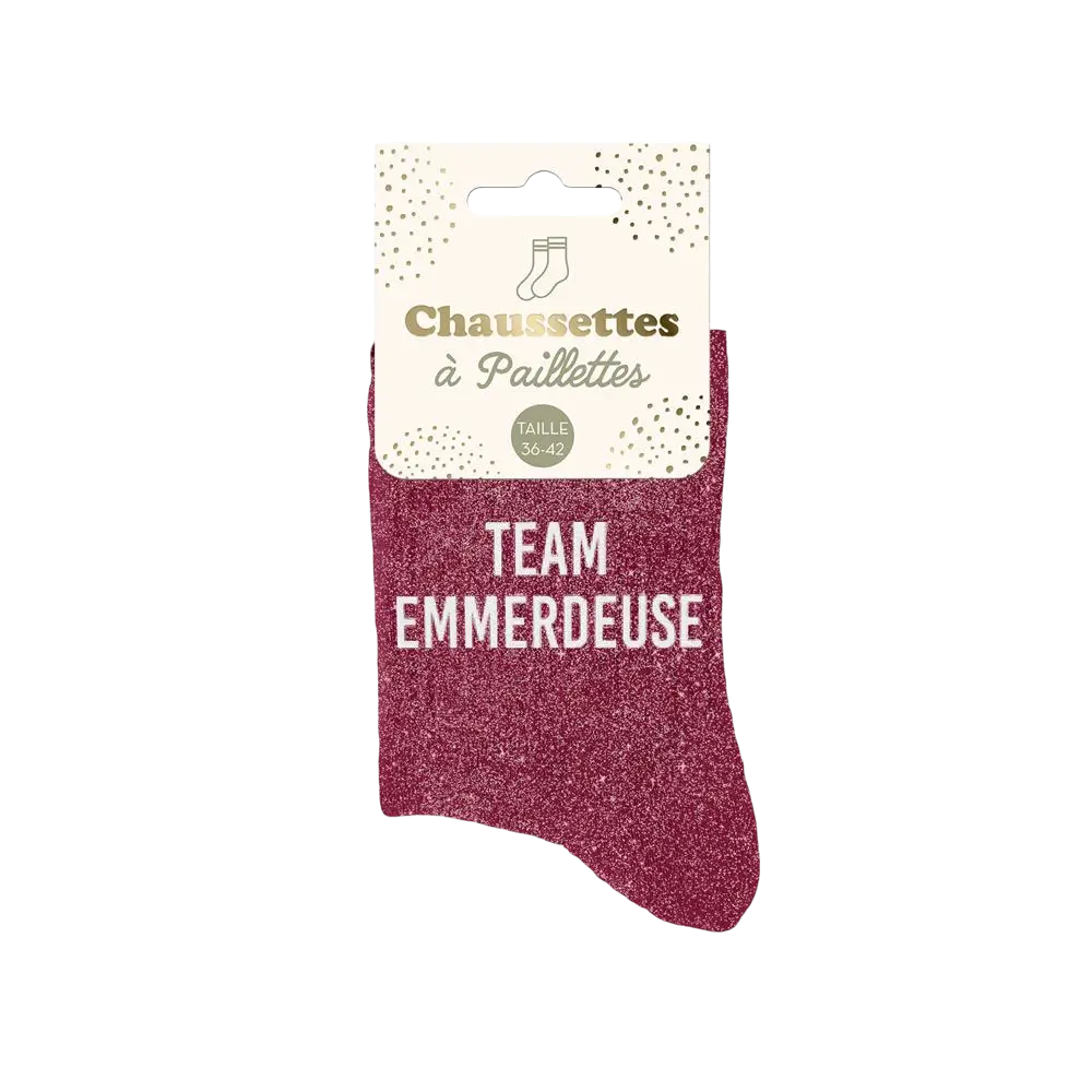 Glitzersocken team emmerdeuse - Einheitsgröße 36-42