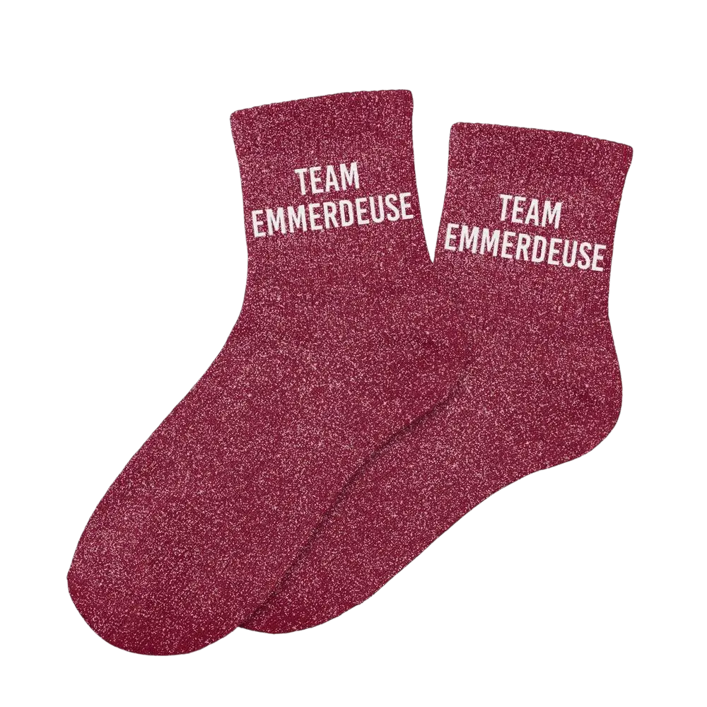 Glitzersocken team emmerdeuse - Einheitsgröße 36-42