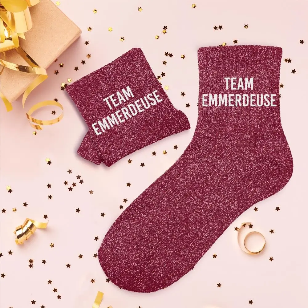 Glitzersocken team emmerdeuse - Einheitsgröße 36-42