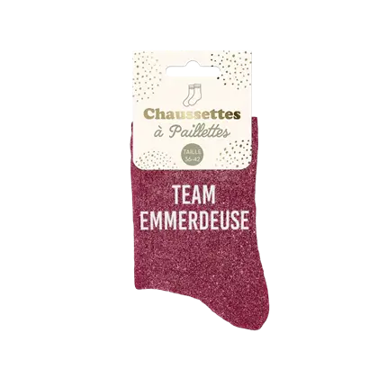 Glitzersocken team emmerdeuse - Einheitsgröße 36-42