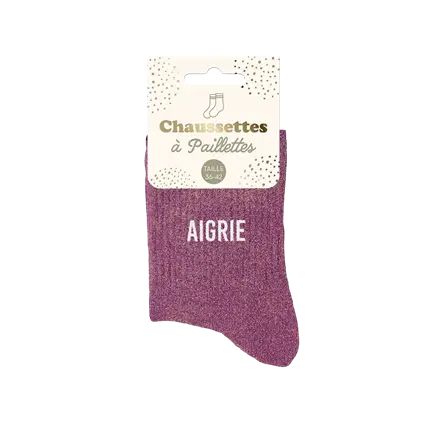 Glitzersocken sauer - Einheitsgröße 36-42