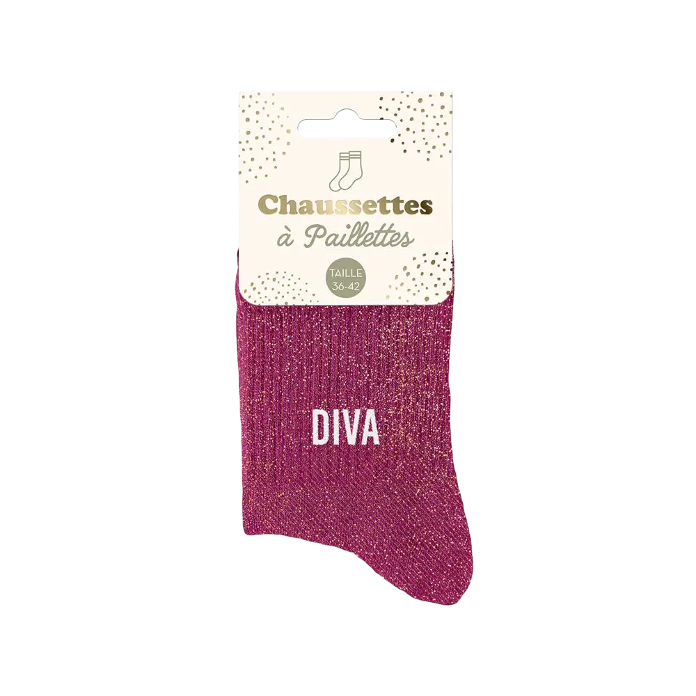 Glitzersocken Diva - Einheitsgröße 36-42