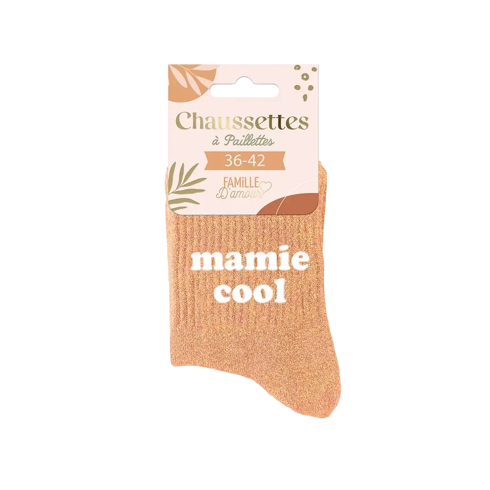 Glitzersocken Coole Oma - Einheitsgröße 36-42