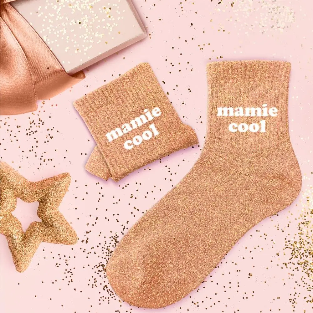 Glitzersocken Coole Oma - Einheitsgröße 36-42