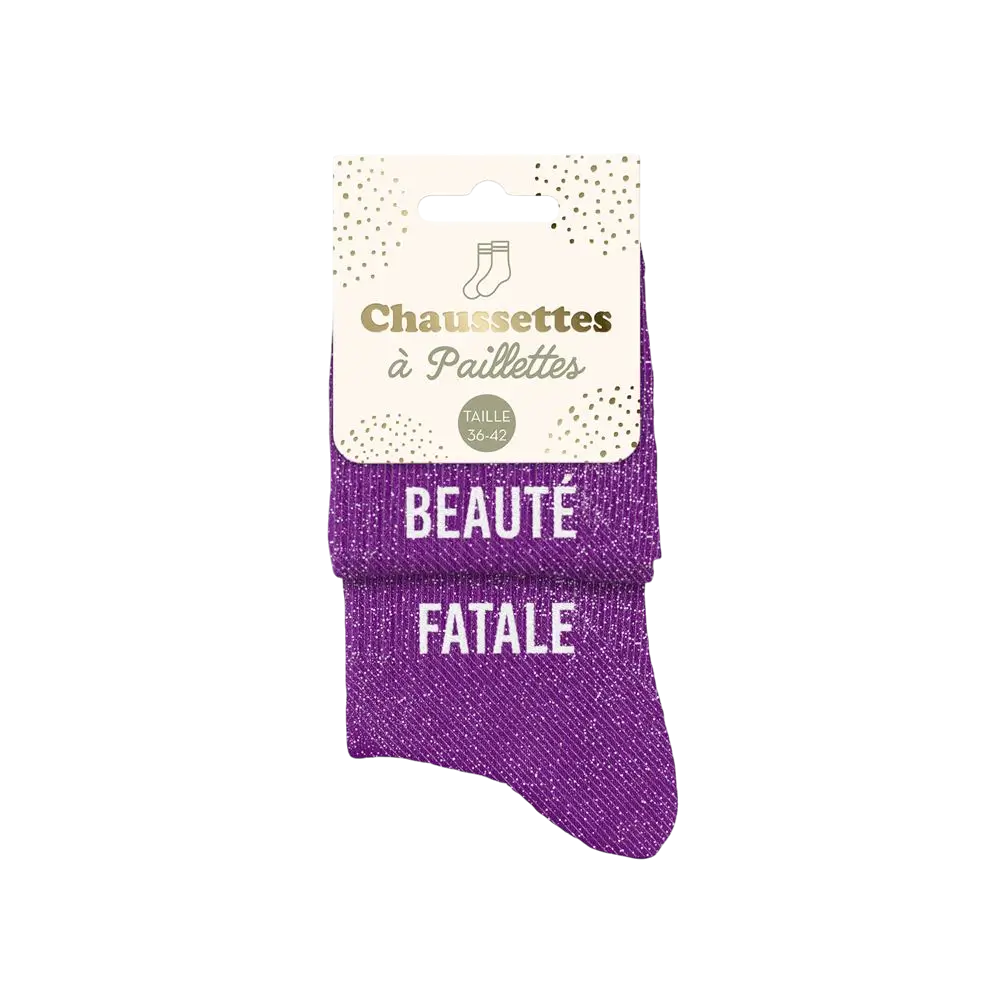 Socken mit Pailletten Duo beaute fatale - Einheitsgröße 36-42