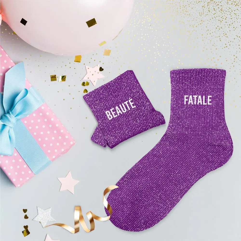 Socken mit Pailletten Duo beaute fatale - Einheitsgröße 36-42