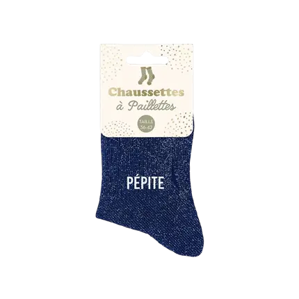 Socken mit Pepita-Glitzer - Einheitsgröße 36-42