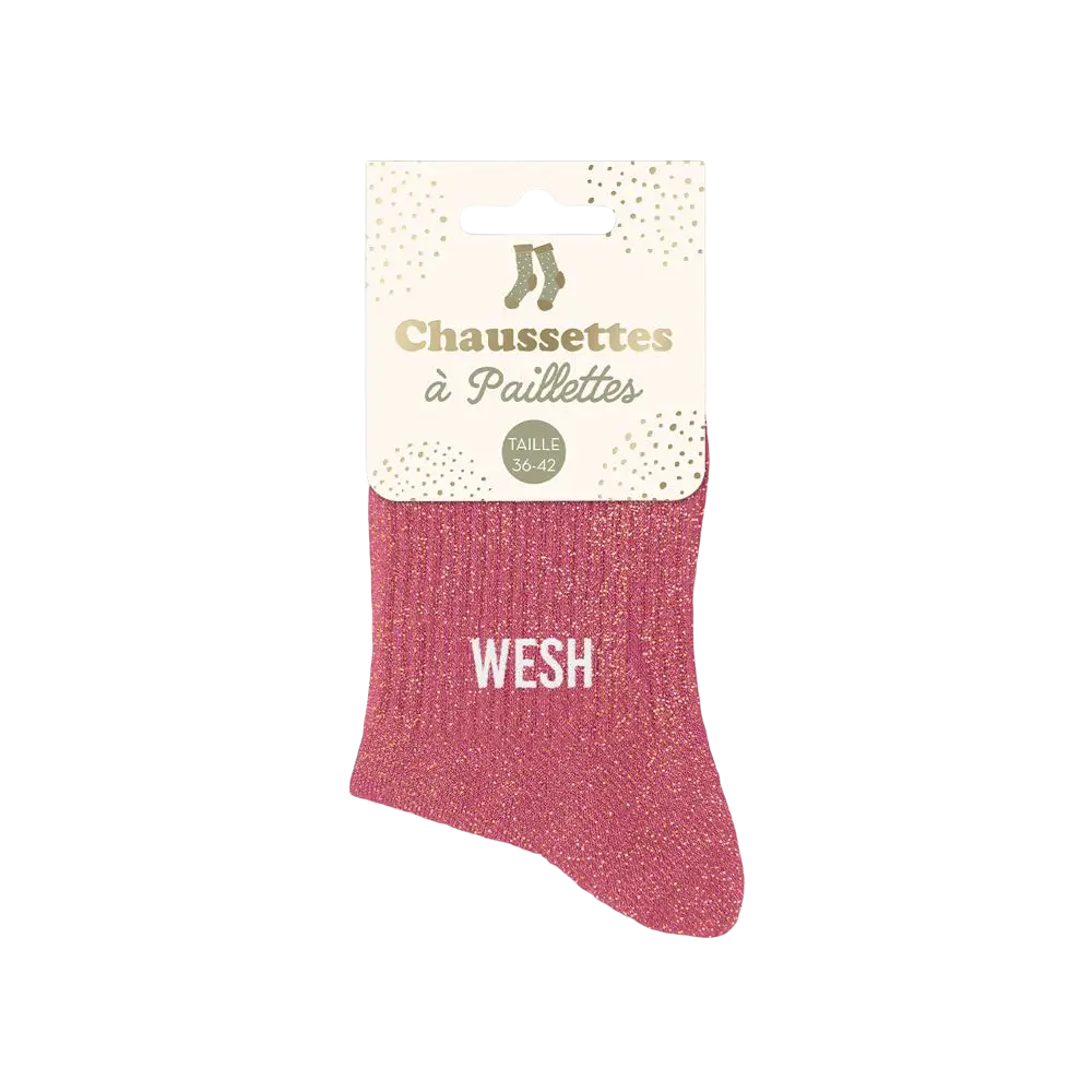 Socken mit Wesh-Pailletten - Einheitsgröße 36-42