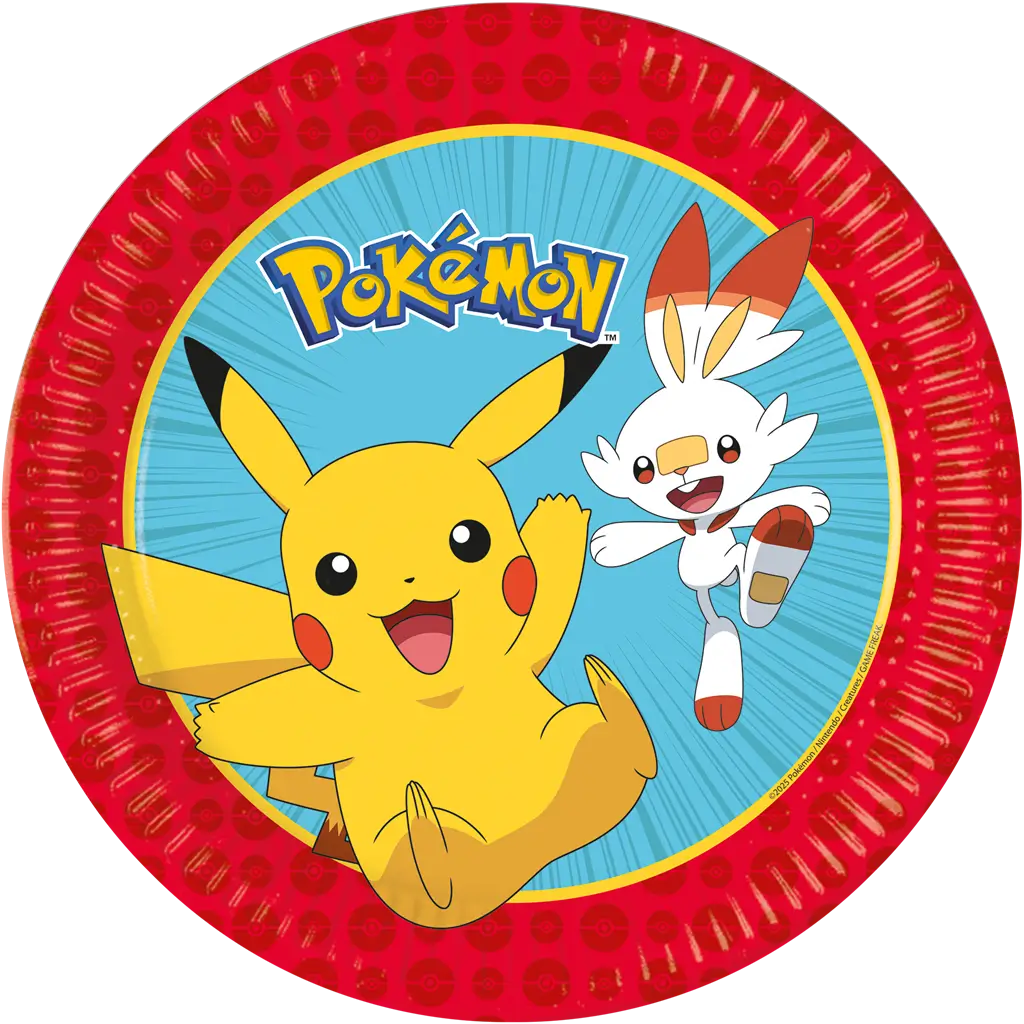 Pokémon Pappteller ø23cm - 8er-Set