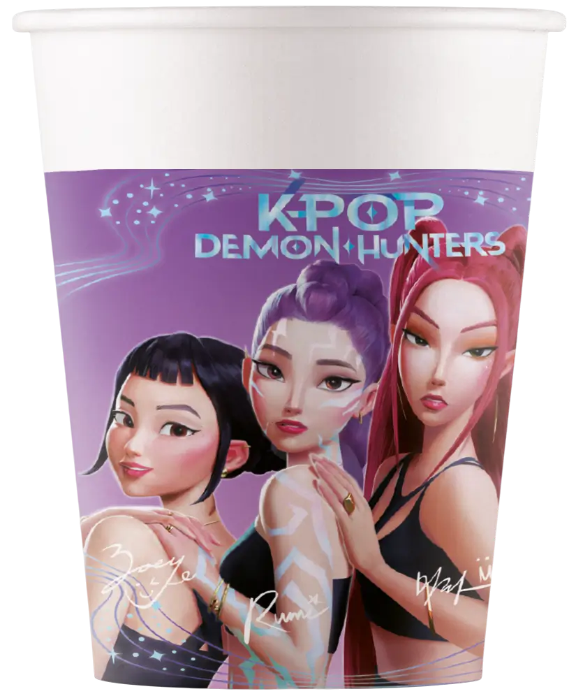 Pappbecher K-POP Demon Hunters - 25cl - Satz von 8