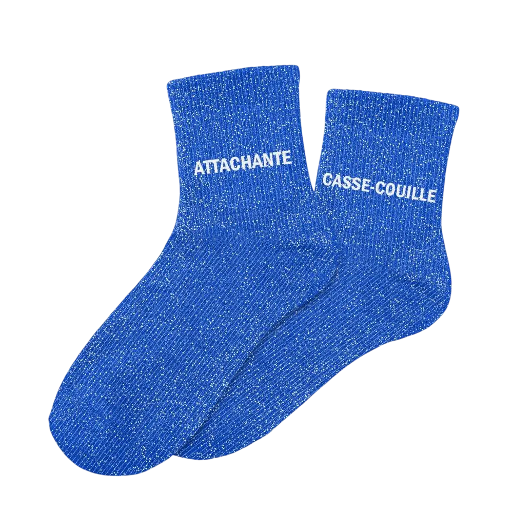 Glitzersocken Duo Anhänglich Nussknacker - Einheitsgröße 36-42