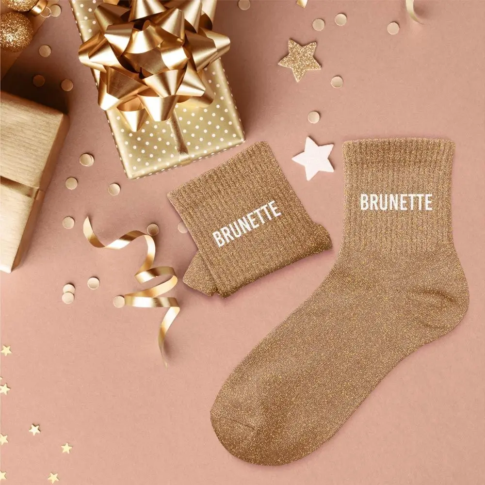 Glitzersocken Brunette - Einheitsgröße 36-42