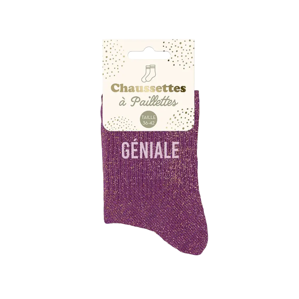 Socken Glitzer Genial - Einheitsgröße 36-42