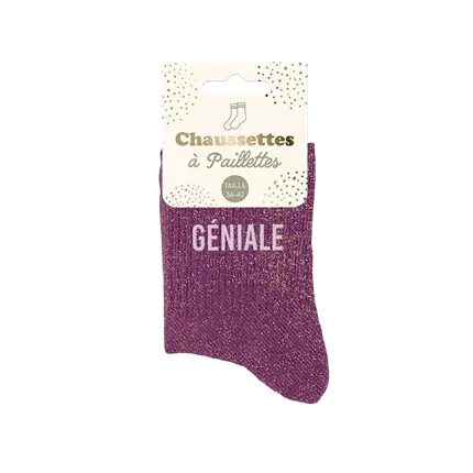 Socken Glitzer Genial - Einheitsgröße 36-42