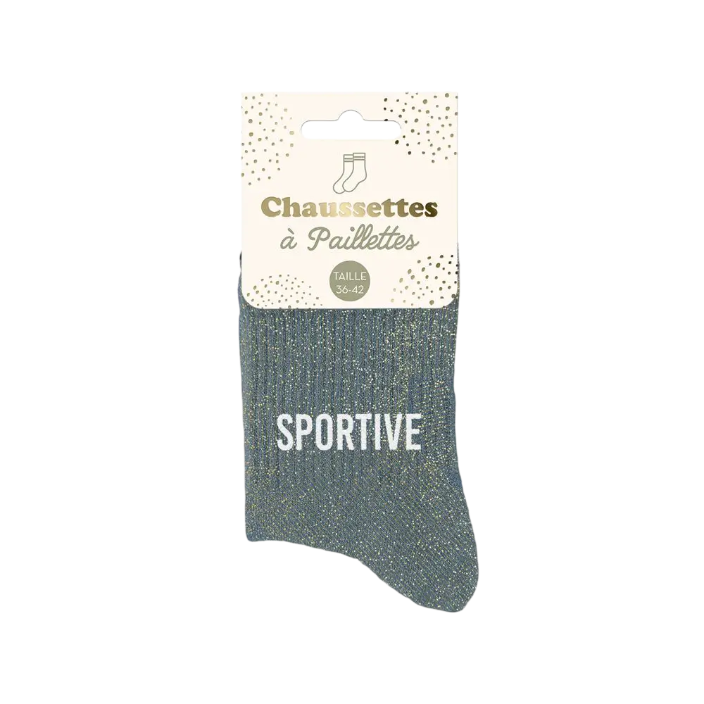 Sportliche Pailletten-Socken - Einheitsgröße 36-42
