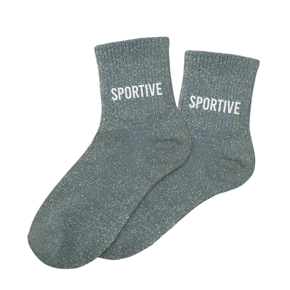Sportliche Pailletten-Socken - Einheitsgröße 36-42