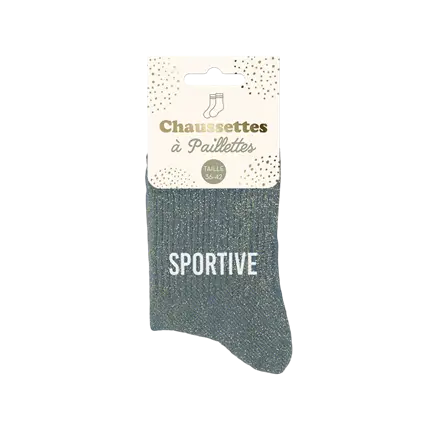Sportliche Pailletten-Socken - Einheitsgröße 36-42