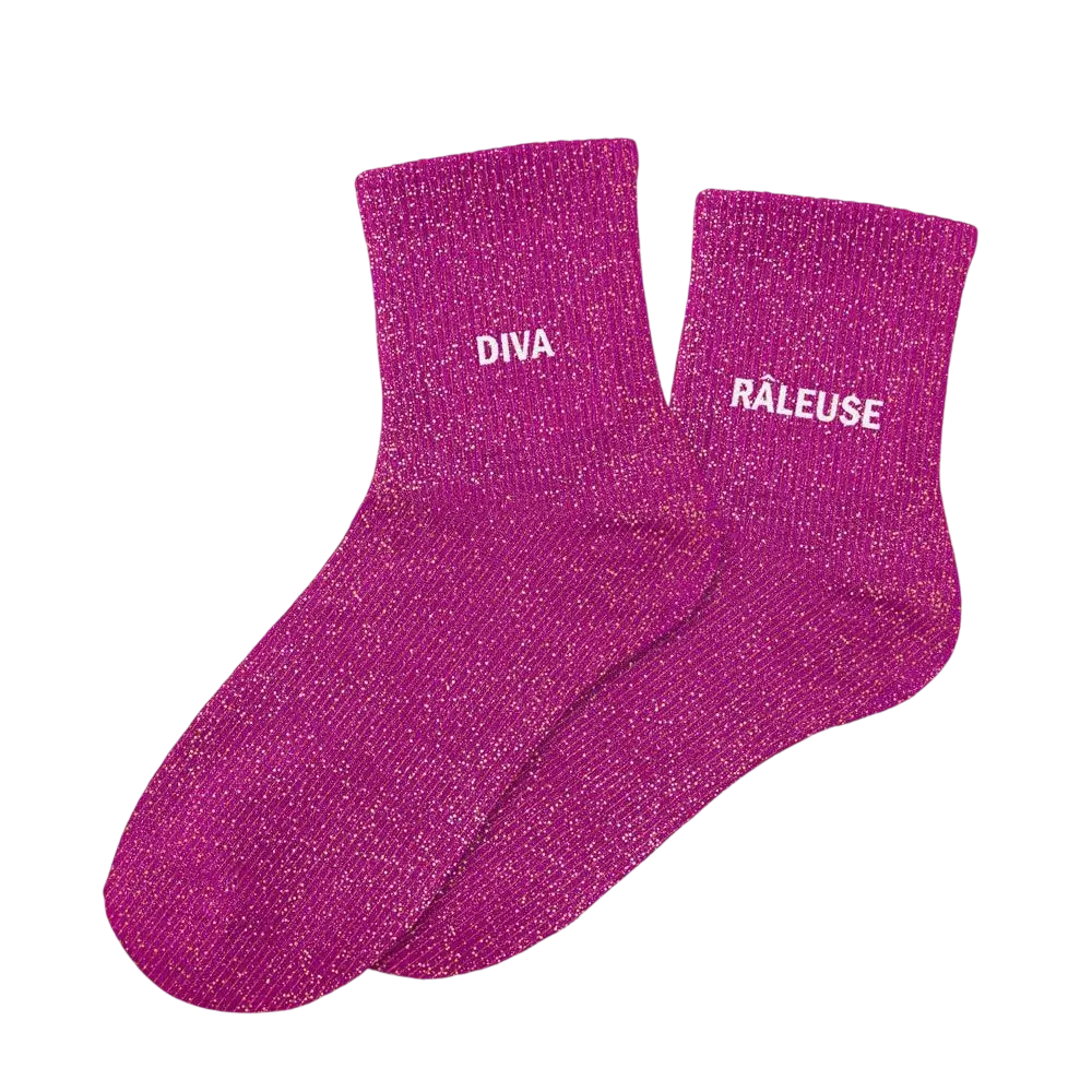 Socken Pailletten Duo Diva Râleuse - Einheitsgröße 36-42