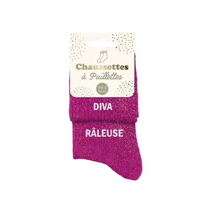 Socken Pailletten Duo Diva Râleuse - Einheitsgröße 36-42