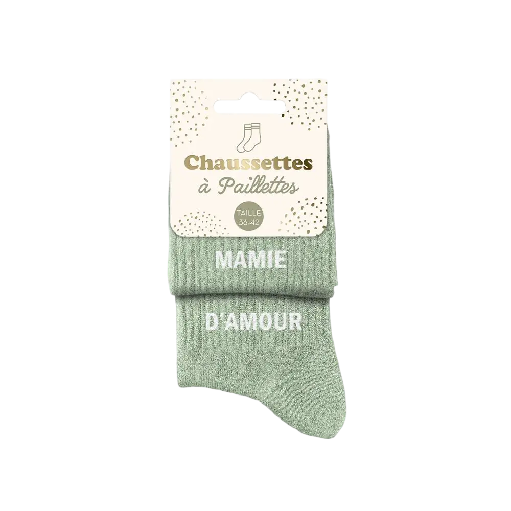 Socken Pailletten Duo Mamie d'Amour - Einheitsgröße 36-42
