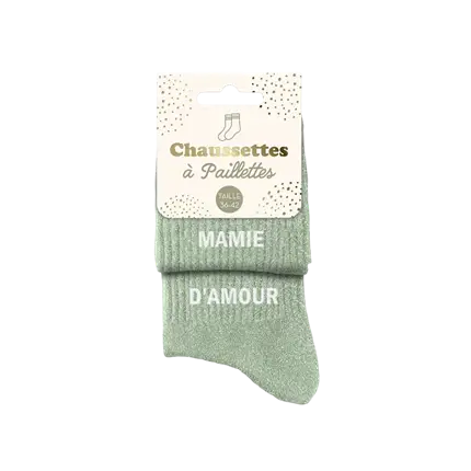 Socken Pailletten Duo Mamie d'Amour - Einheitsgröße 36-42