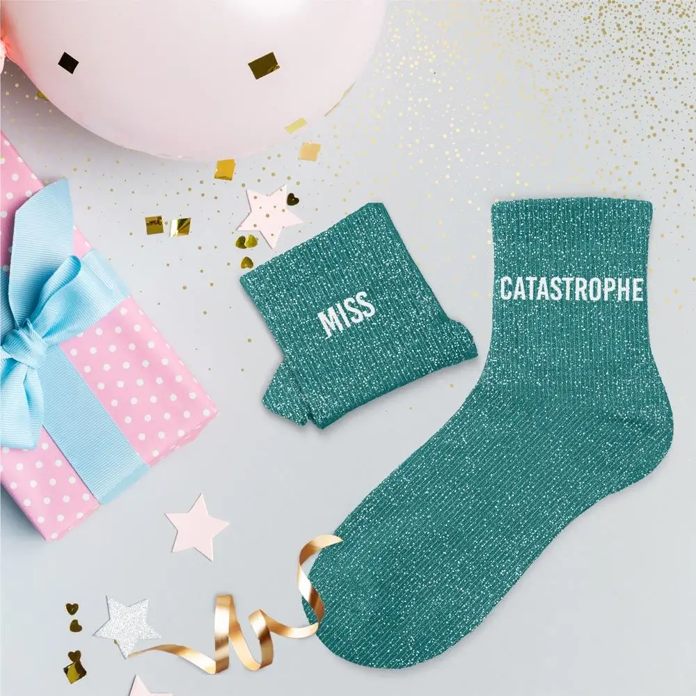 Miss Catastrophe Duo Glitzersocken - Einheitsgröße 36-42