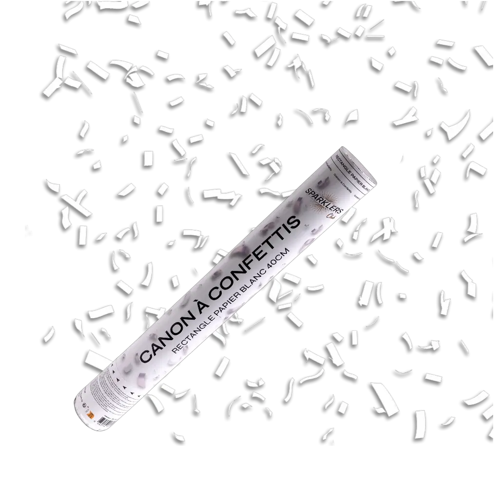 Konfettikanonen 40cm Weiß