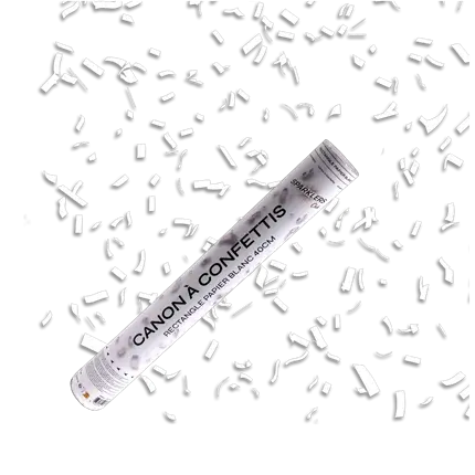 Konfettikanonen 40cm Weiß