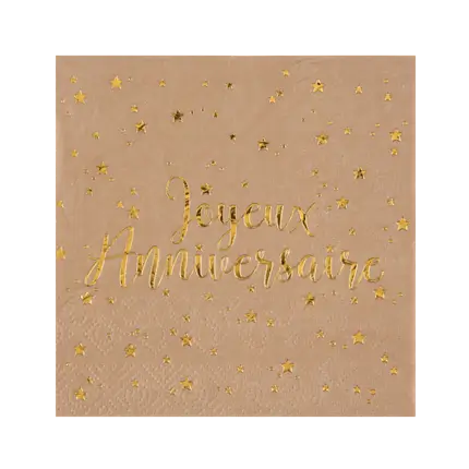 Happy Birthday Kraft Serviette (Satz von 20)