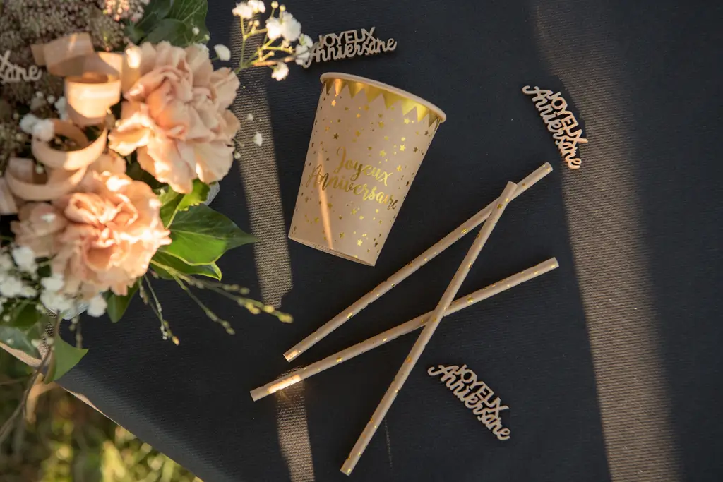 Becher Happy Birthday Kraft (10er-Pack)