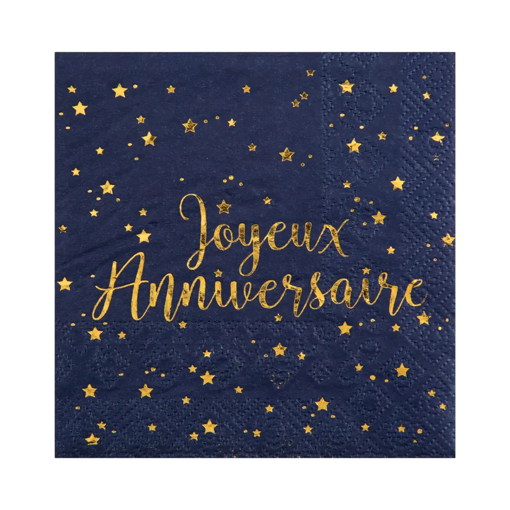 Serviette Happy Birthday Blau (20er-Pack)