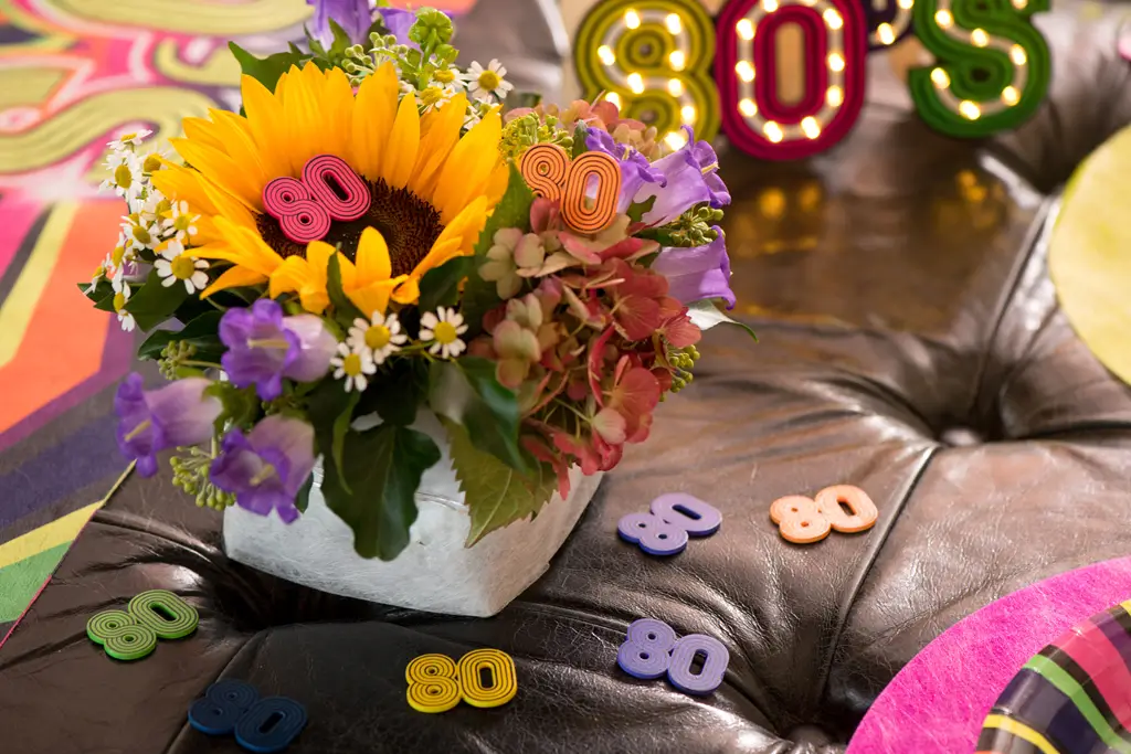 Tischdekoration - 80er Jahre - 10er-Set