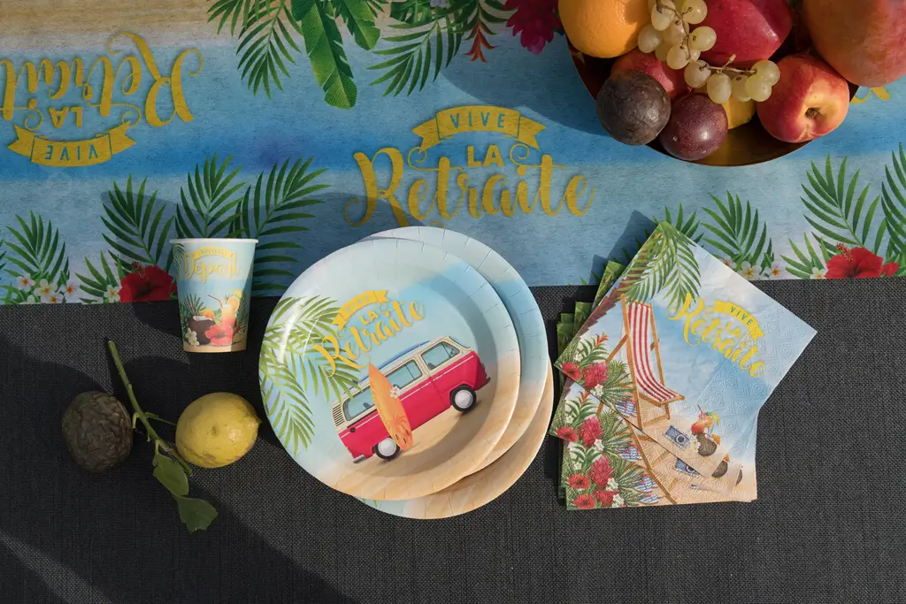 Teller Ruhestand - Das schöne Leben (Packung mit 10 Stück)