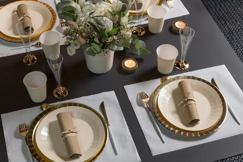 Tischläufer Harmony 4,8 m vorgeschnitten - Natur