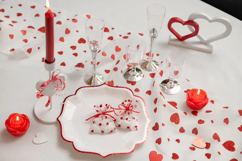 Deko-Kerze Blume Rose geschnitzt - Rot