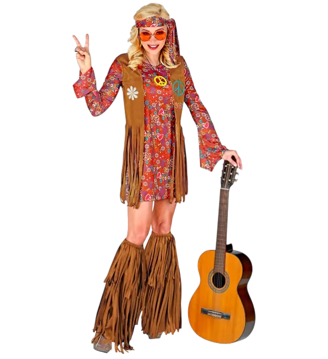 Cowboy Western Überstiefel mit Fransen in Wildlederoptik – Kostüm Accessoire