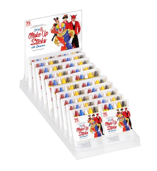 Sortiment aus 20 Sets mit 5 Schminkstiften mit Anspitzer – Schminkset für Kostüm