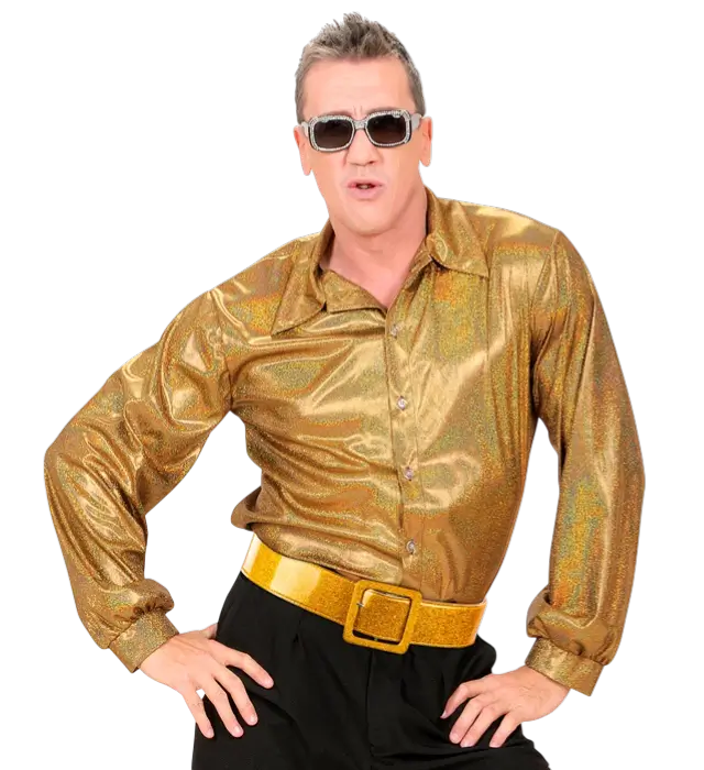 GLITZERNDER GOLDENER GÜRTEL DISCO ACCESSOIRE 120 CM