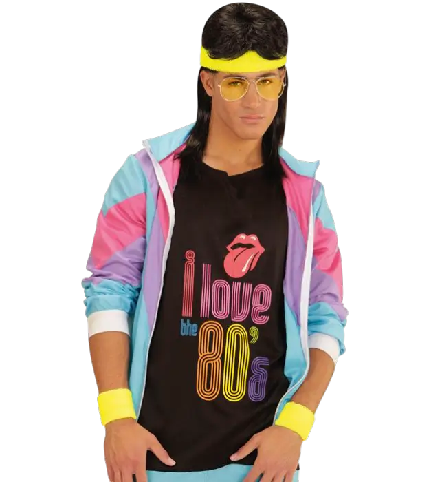 Neon Gelbes Stirnband Set – Stirnband und 2 Armbänder – 80er Jahre Kostüm Accessoire