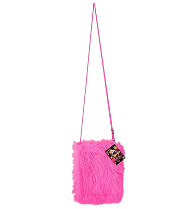 Handtasche aus Neon Pink Plüsch – Pop Disco Kostüm Accessoire