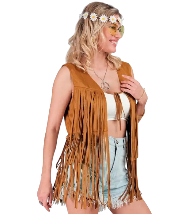 Hippie Fransenjacke im Cowboy Western Stil – 70er Jahre Kostümjacke