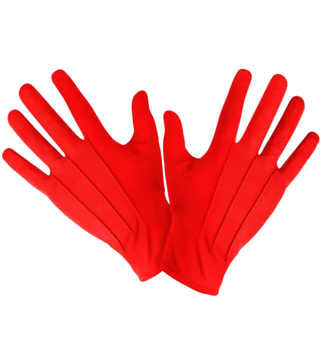 "rote "Handschuhe