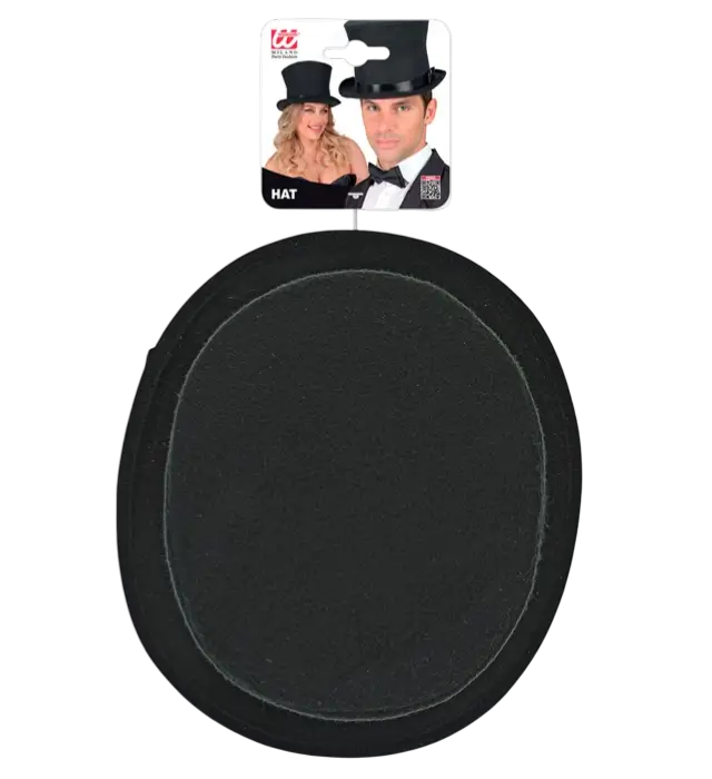 Schwarzer Zylinderhut aus Filz in Wolloptik 16 cm – Elegantes Kostüm Accessoire